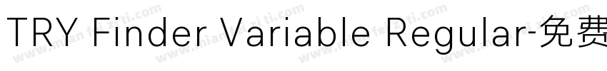 TRY Finder Variable Regular字体转换
